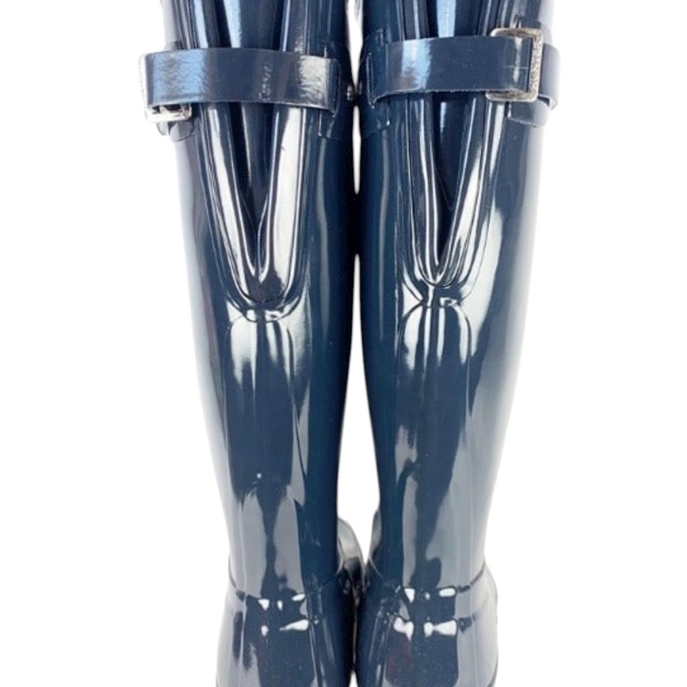 Navy Gloss Adjustable Hunter Boots NEW! - Picture 5 of 8